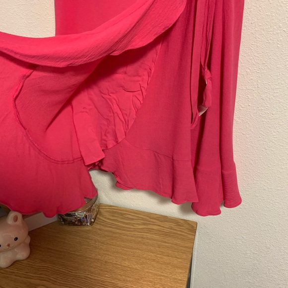 cupcakes and cashmere NWT Pink Catana Wrap Dress S - Picture 13 of 14